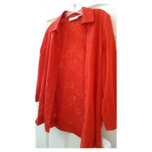 NWT Poppy Red Sag Harbor Button Down Top Size S